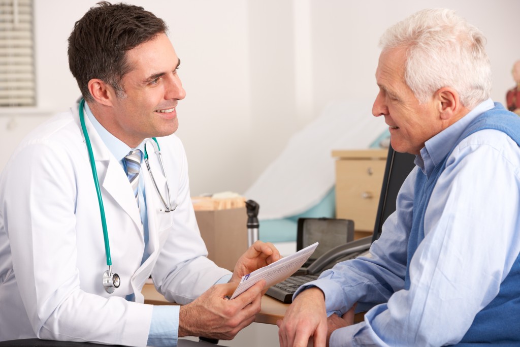 Doctor talking with patient about NovaVision